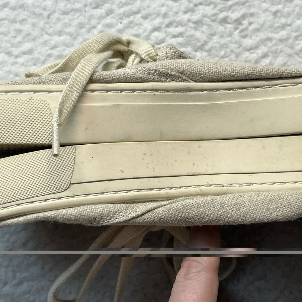 Soludos Sneakers Mens 8.5 Beige Canvas Convertible Low Top Lace Up Athleisure